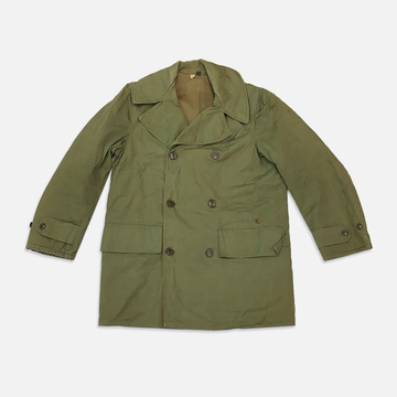 Vintage Olive Double Breasted Military Jacket