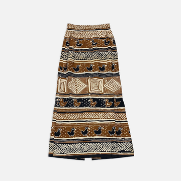Vintage printed long skirt