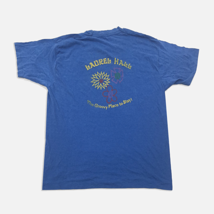 Vintage Blue Laurel Hall T Shirt