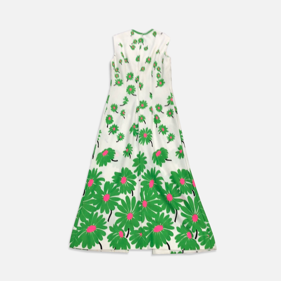 Vintage Green Floral Dress