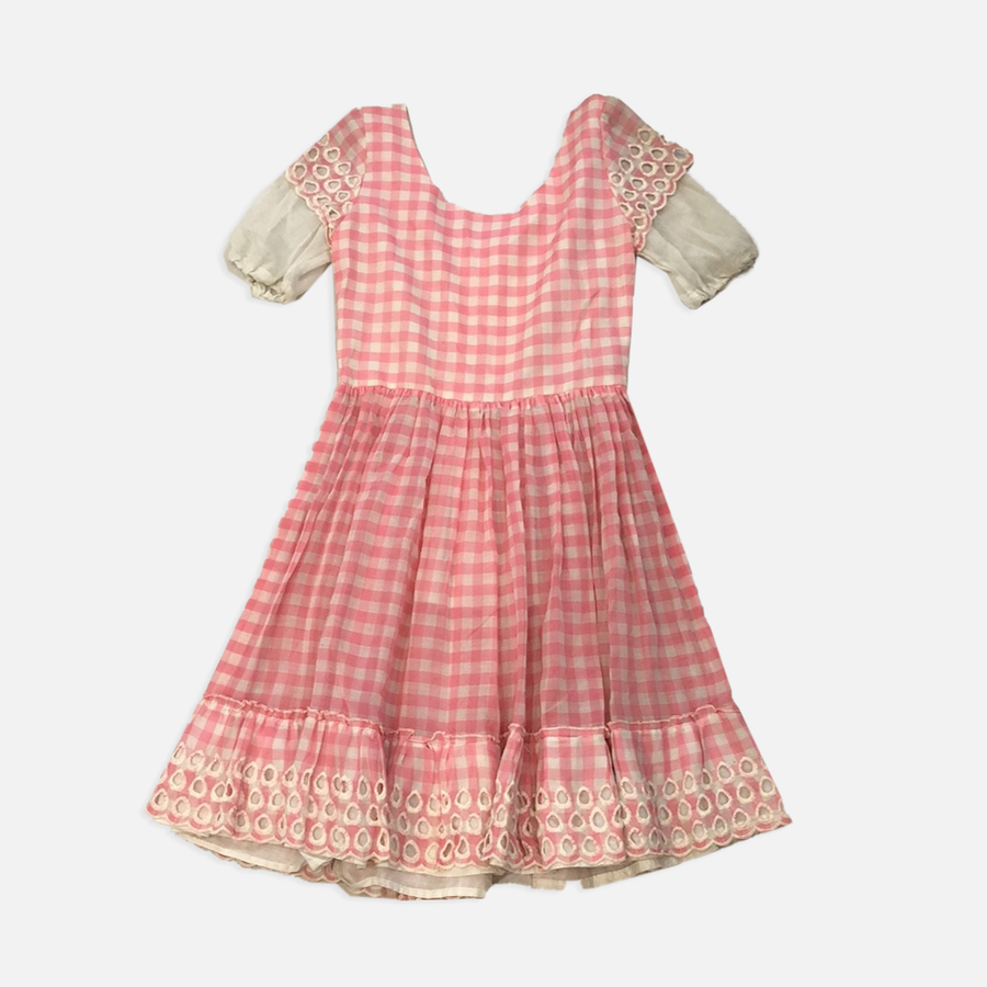Vintage Pink Plaid Dress