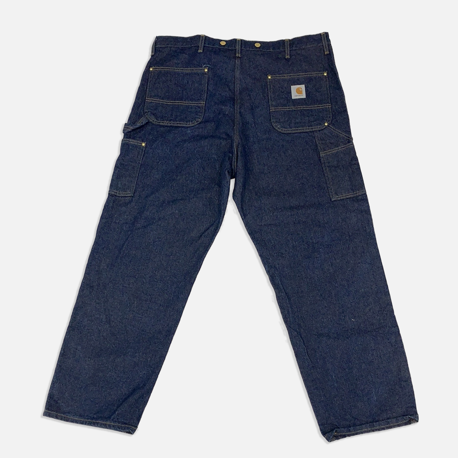 Vintage Carhartt Blue Double Knee Denim Pants - 44in