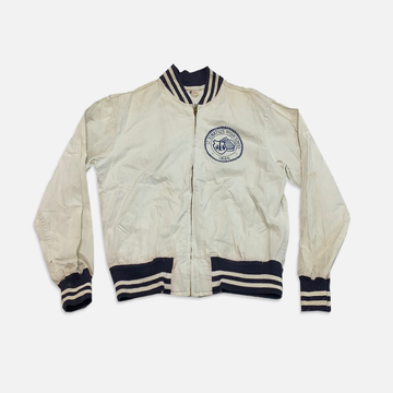 Vintage processed sportswear zip up jacket