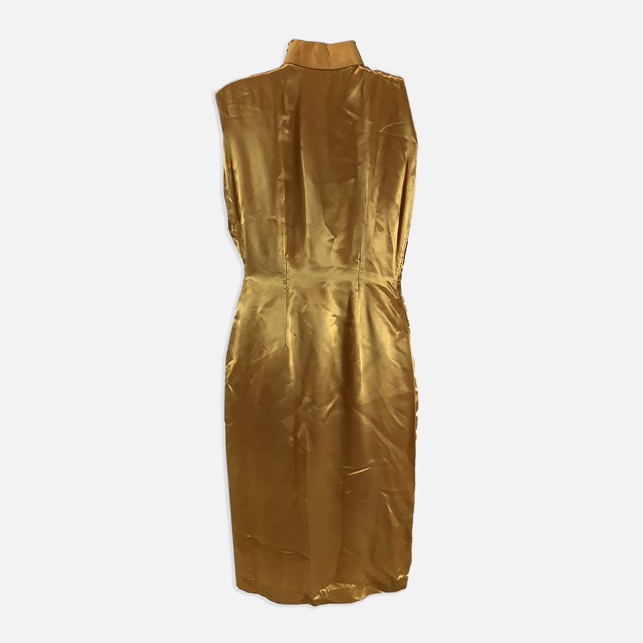 Vintage 1960s Japanese gold dress
