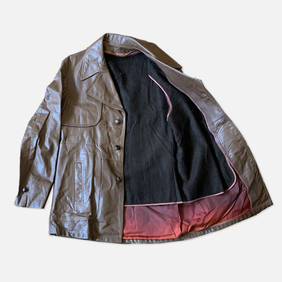 Vintage brown leather jacket - The Era NYC