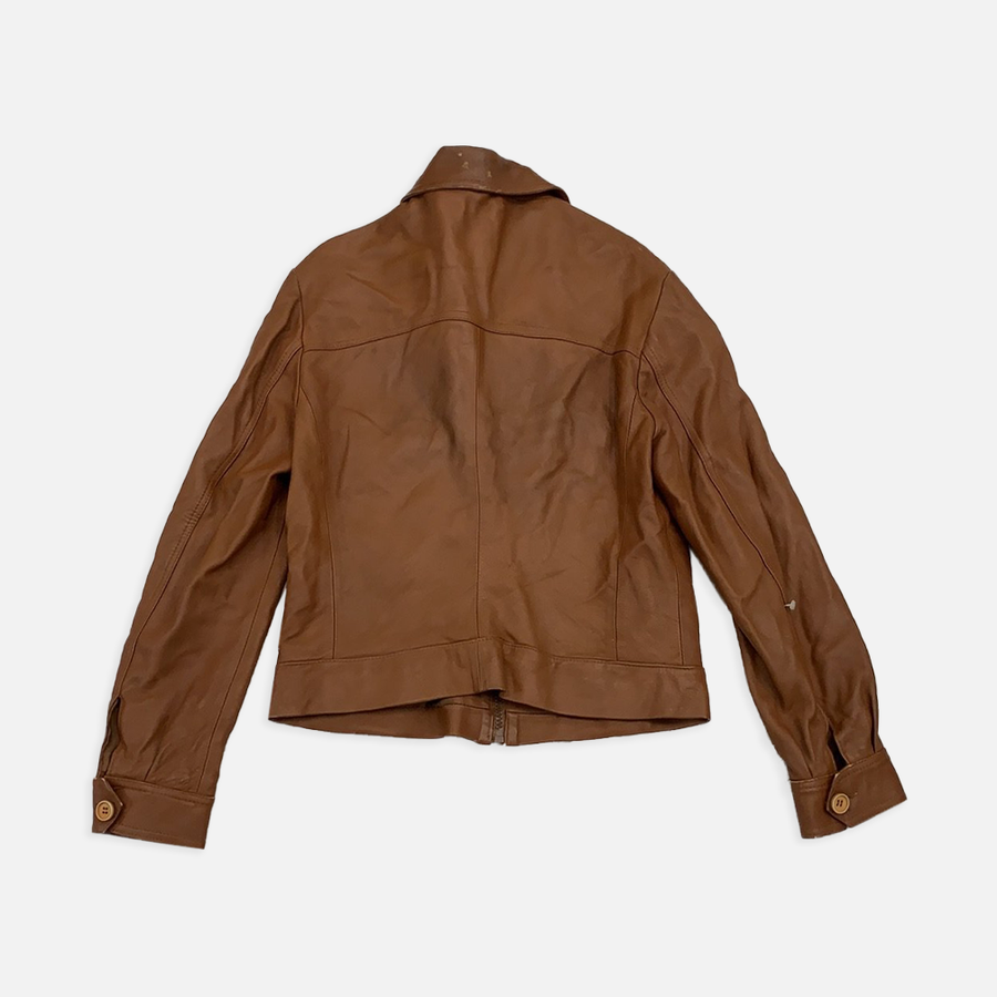 Vintage Chestnut Brown leather jacket