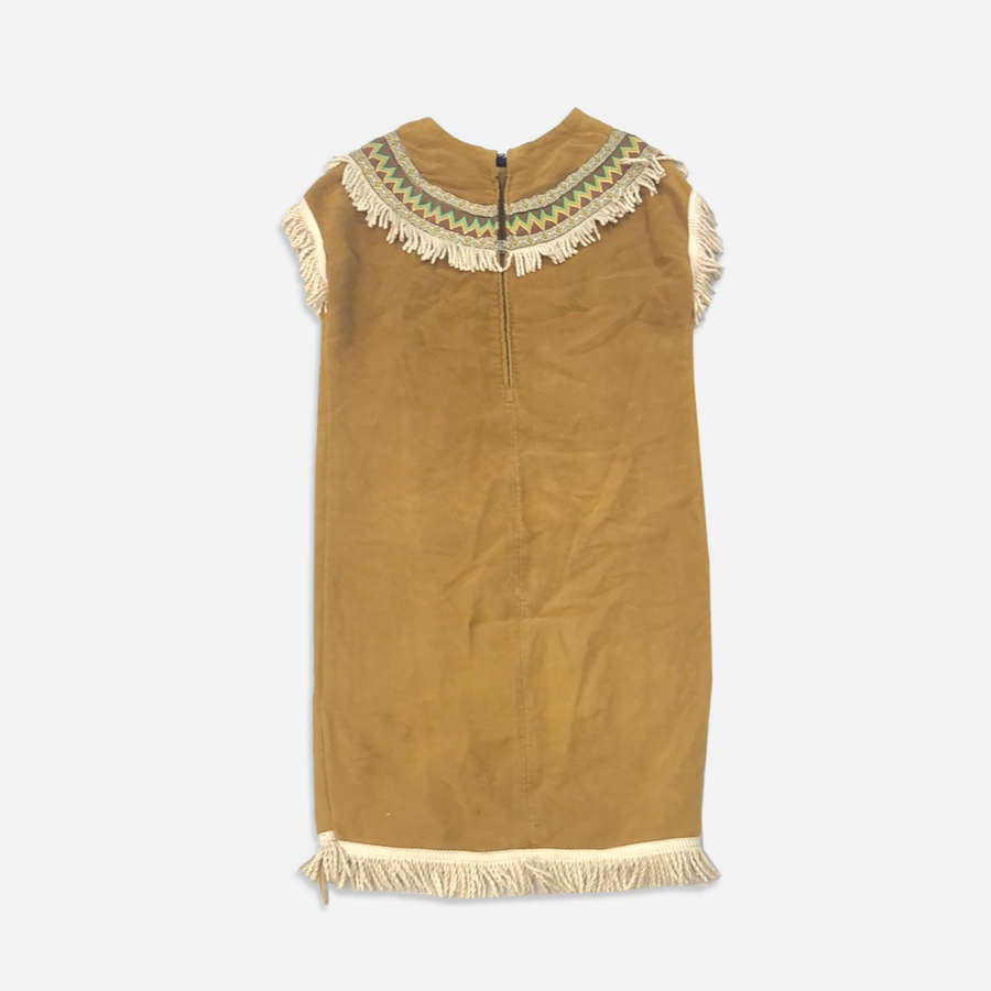 Vintage Tan Fringe Dress