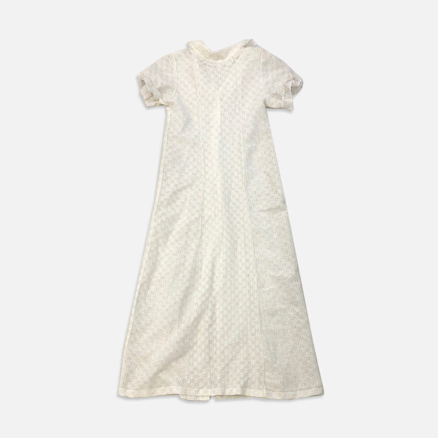 Vintage White T Shirt Button Up Dress