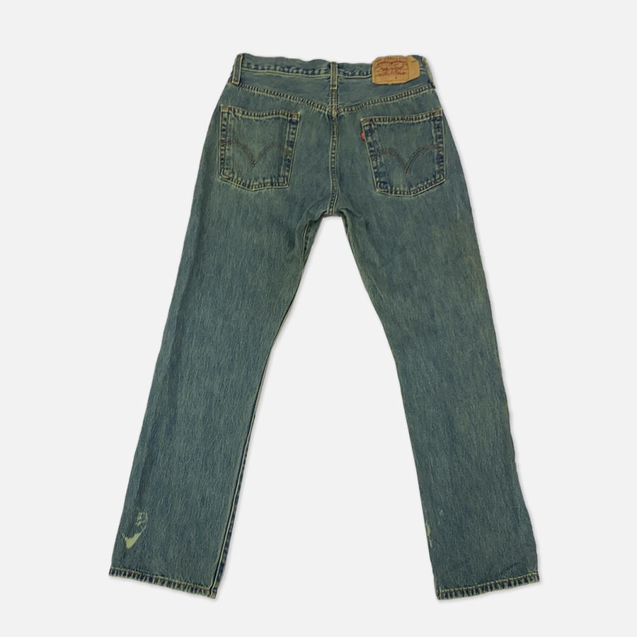Vintage 501 Levi’s Green Wash Jeans - W33 - The Era NYC
