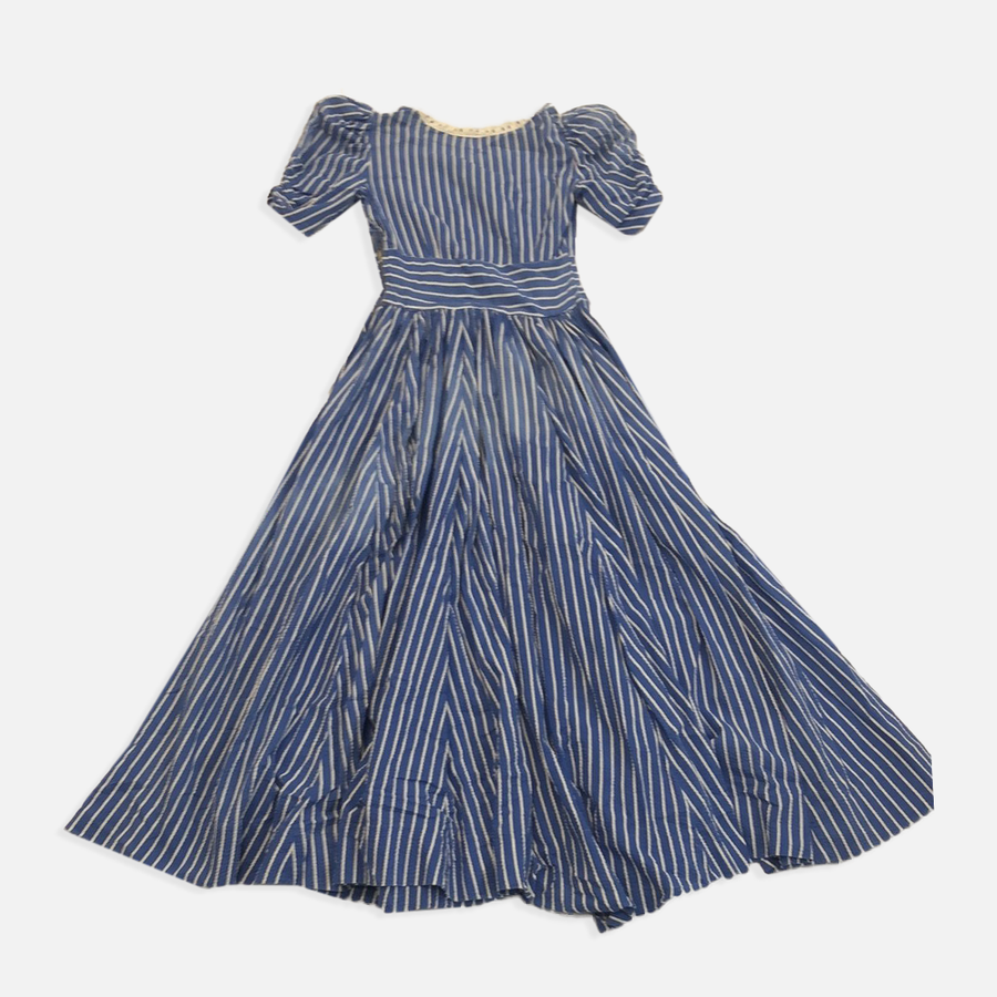 Vintage Blue Striped Dress