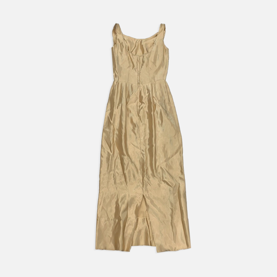 Vintage beige/brown beaded dress