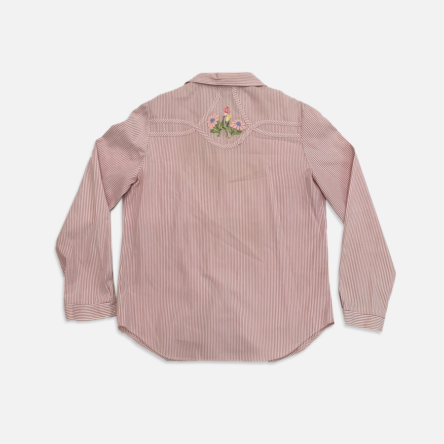 Vintage Vincenti pink button up shirt
