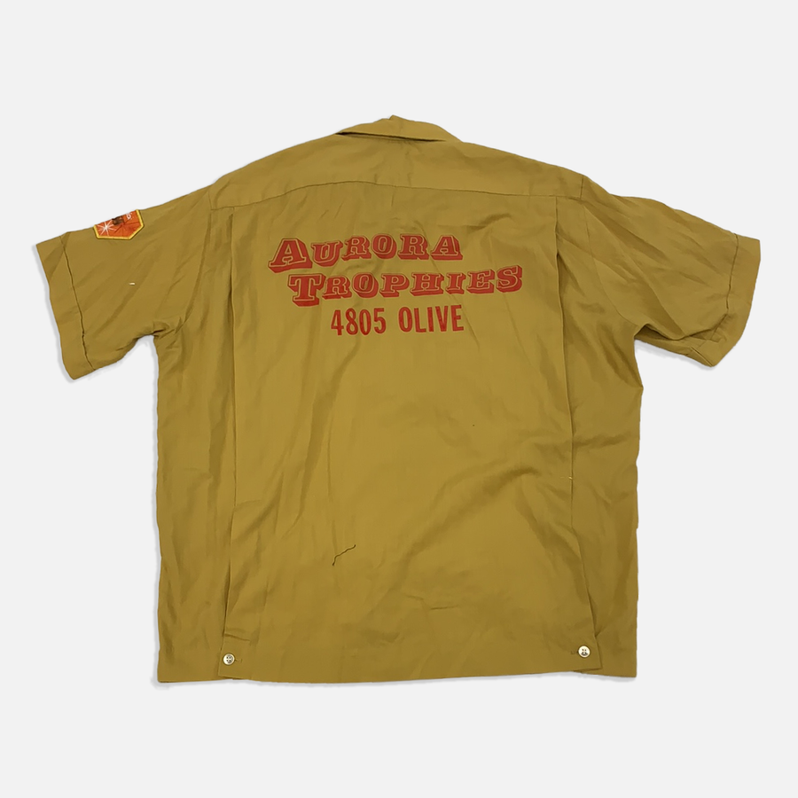 Vintage Lane Mate Mustard bowling shirt