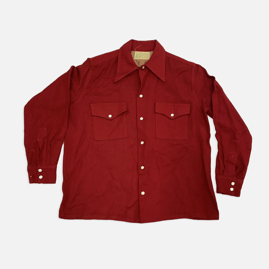 Vintage sportswear red button up top