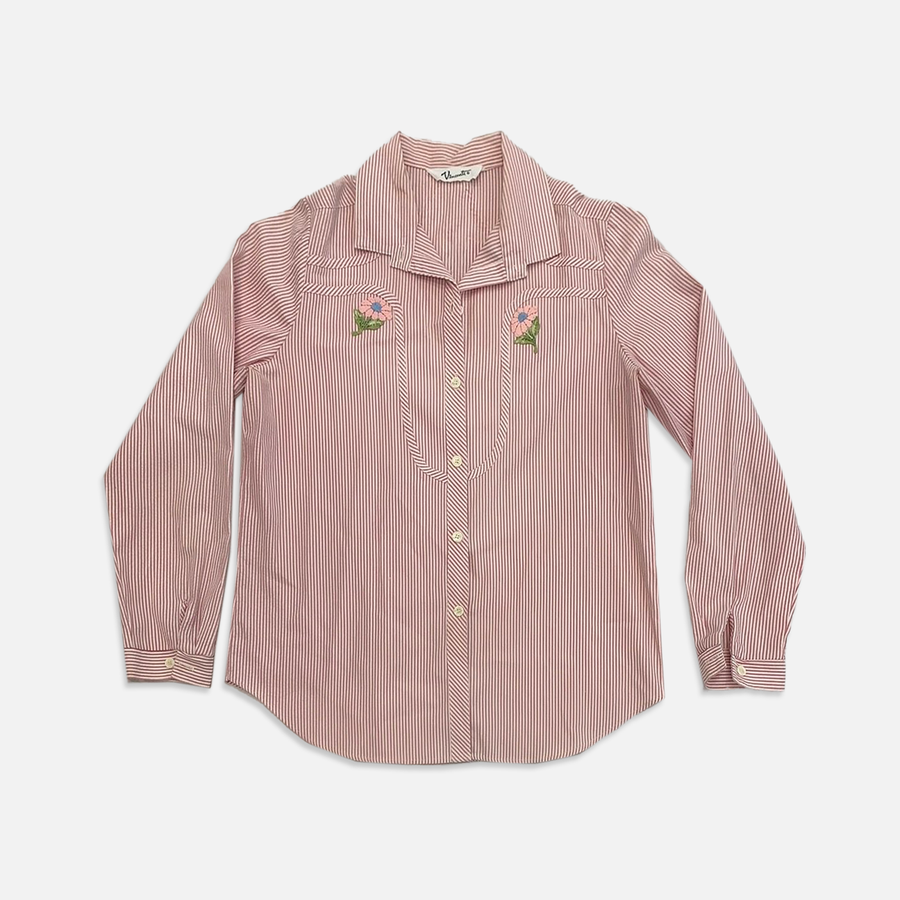 Vintage Vincenti pink button up shirt
