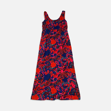 Vintage Lord + Taylor Red & Blue Dress