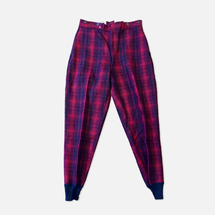 Red Woolrich Plaid Pants - The Era NYC