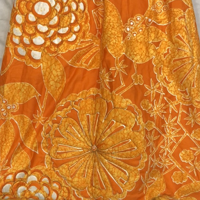 Vintage Orange Long Sleeve Dress