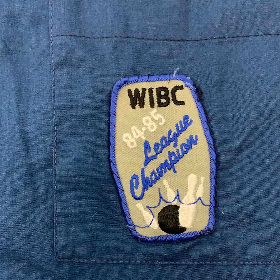 Vintage Navy Blue Hilton bowling shirt