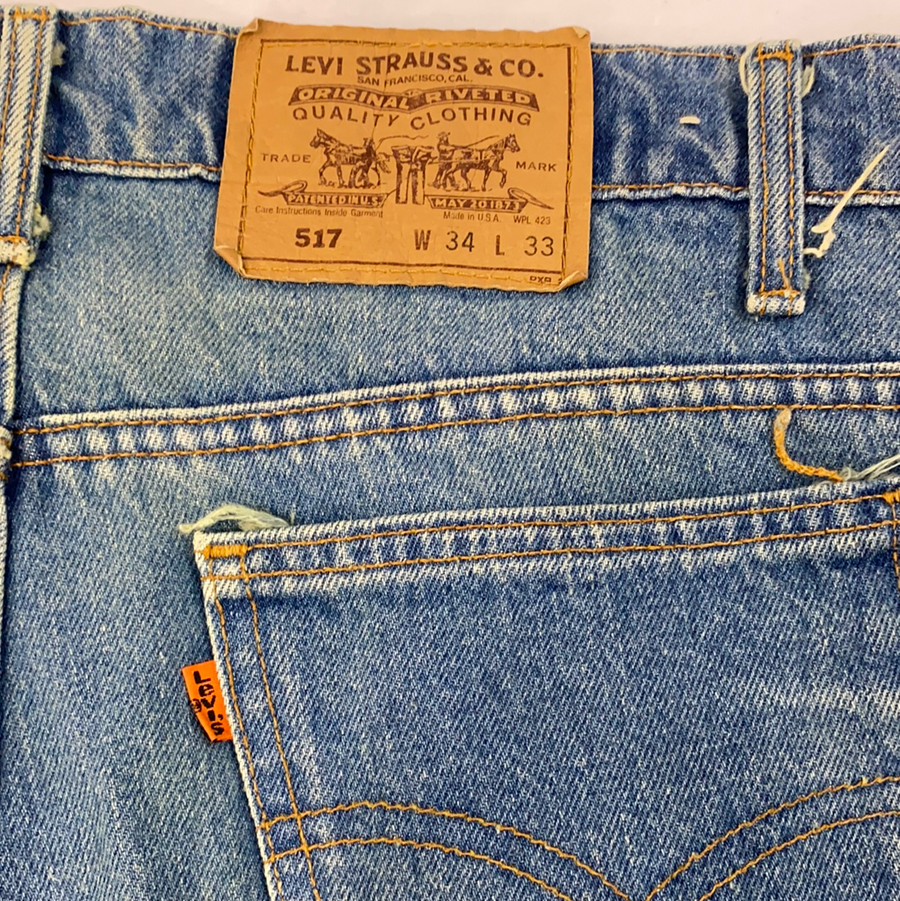 Vintage 517 Levi’s blue Denim Jeans - W34 - The Era NYC