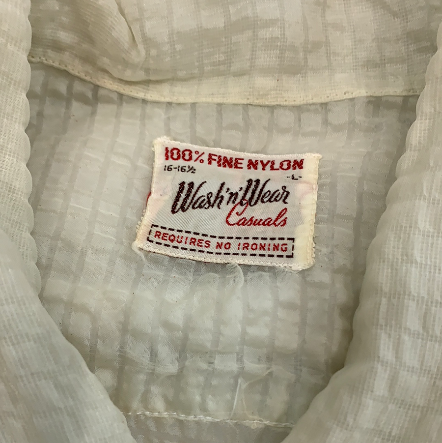 Vintage Wash ‘n’ Wear Casuals Nylon button up