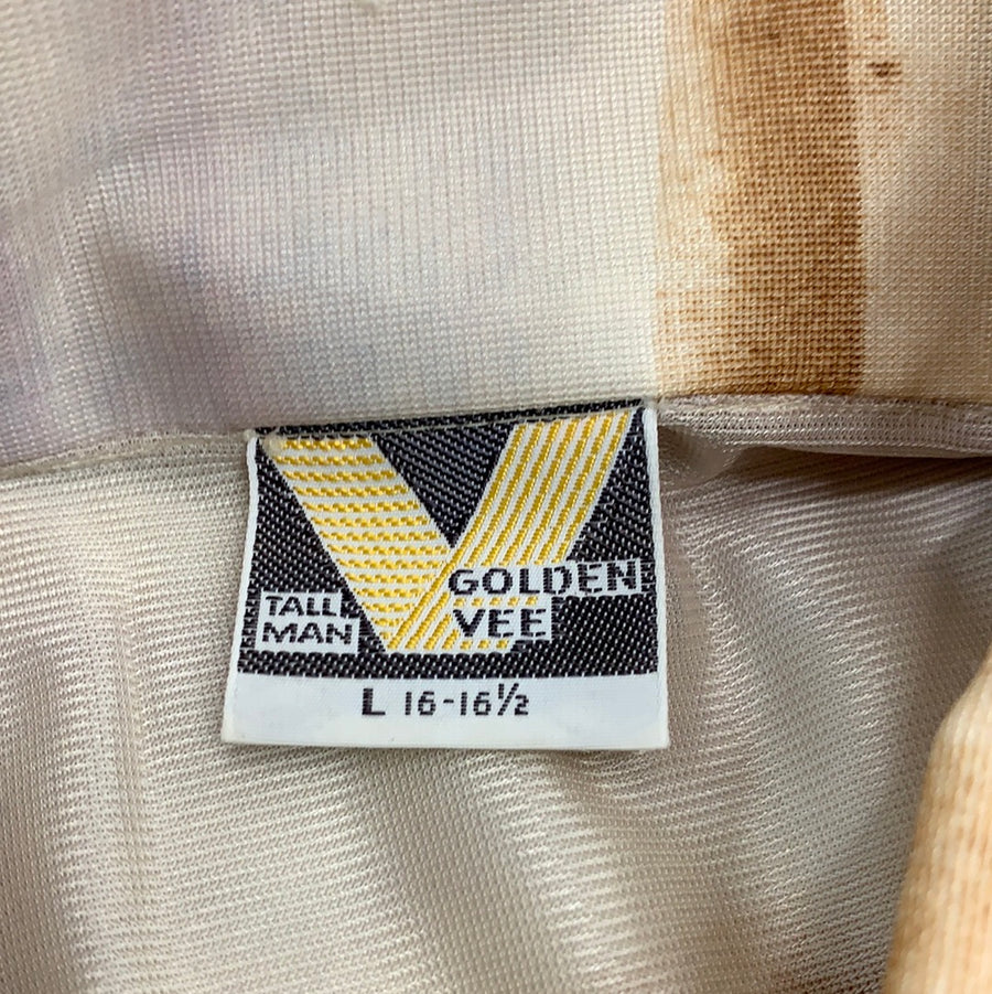 Vintage Golden Vee silk button up