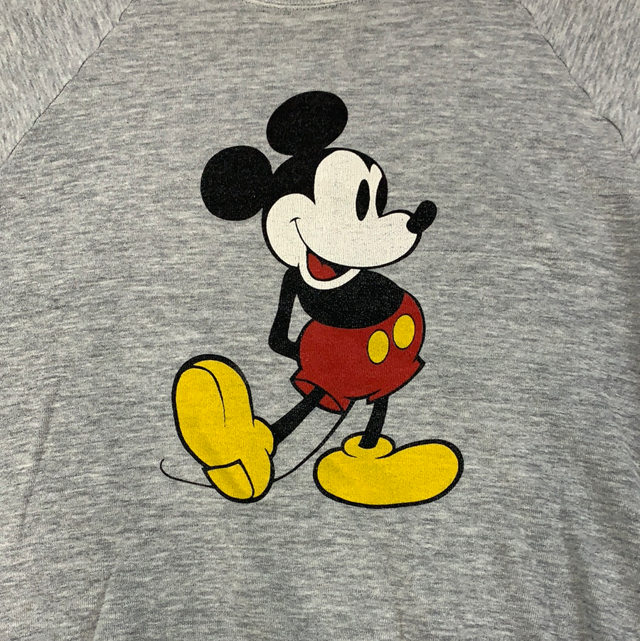 Vintage Mickey Mouse Grey Crewneck Sweater - XL