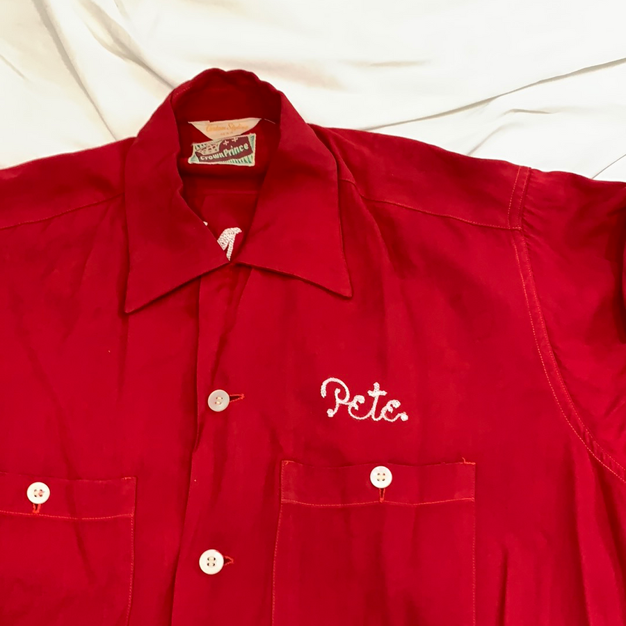 Vintage Red Crown Prince bowling button up shirt – The Era NYC Vintage Red Crown Prince bowling button up shirt – The Era NYC