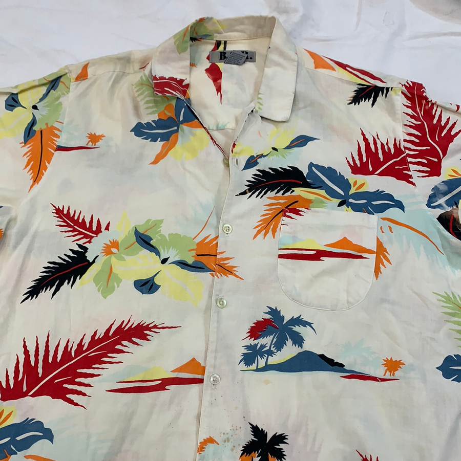 Vintage B.S.R Hawaiian button up shirt