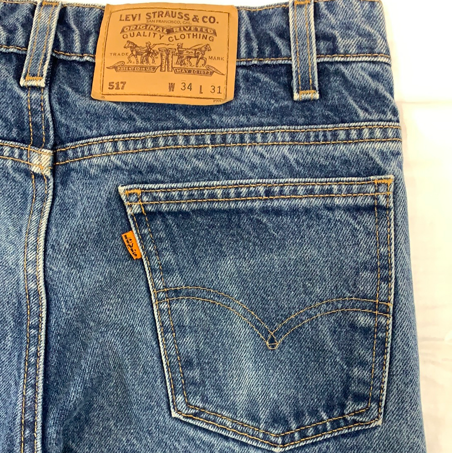 Vintage Levi’s Denim 517 Custom Distressed Jeans - 34in