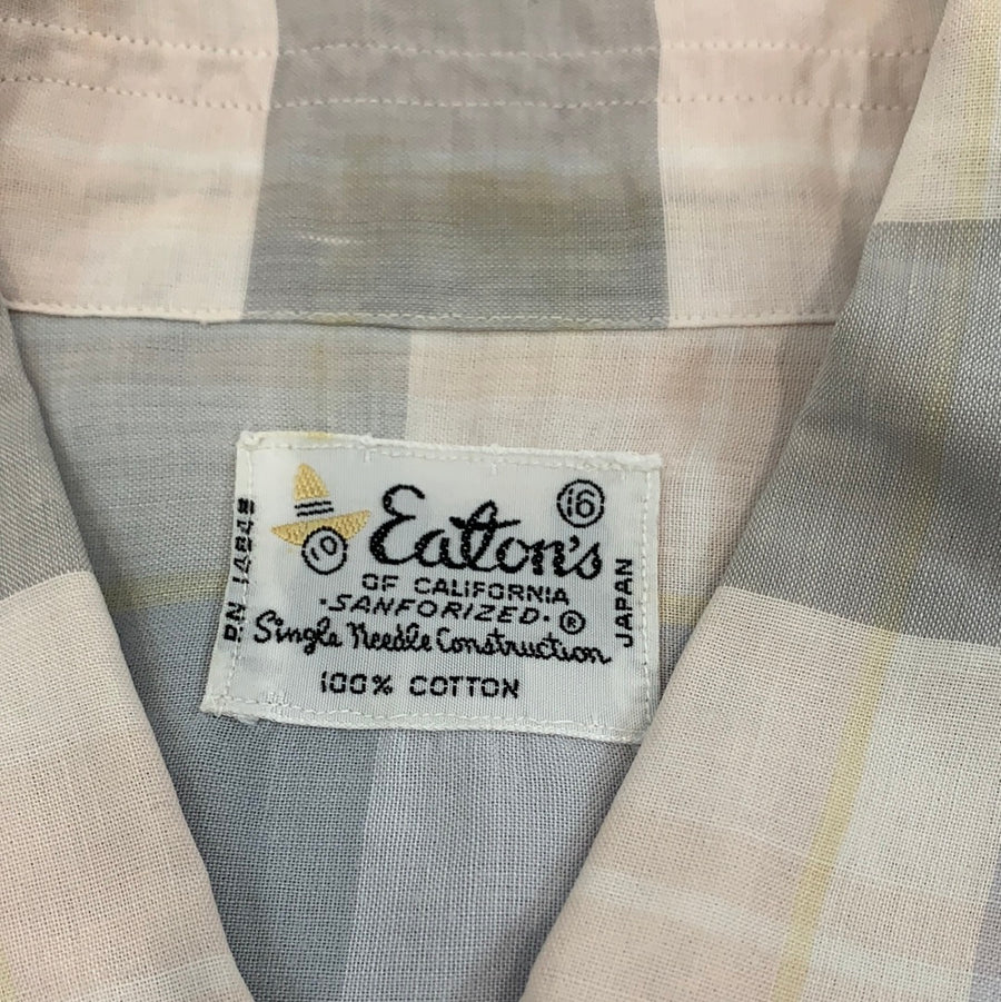 Vintage Eatons of California short sleeve button up shirt