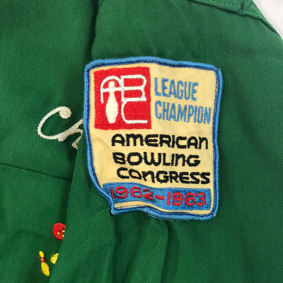 Vintage Green Bowling Button Up