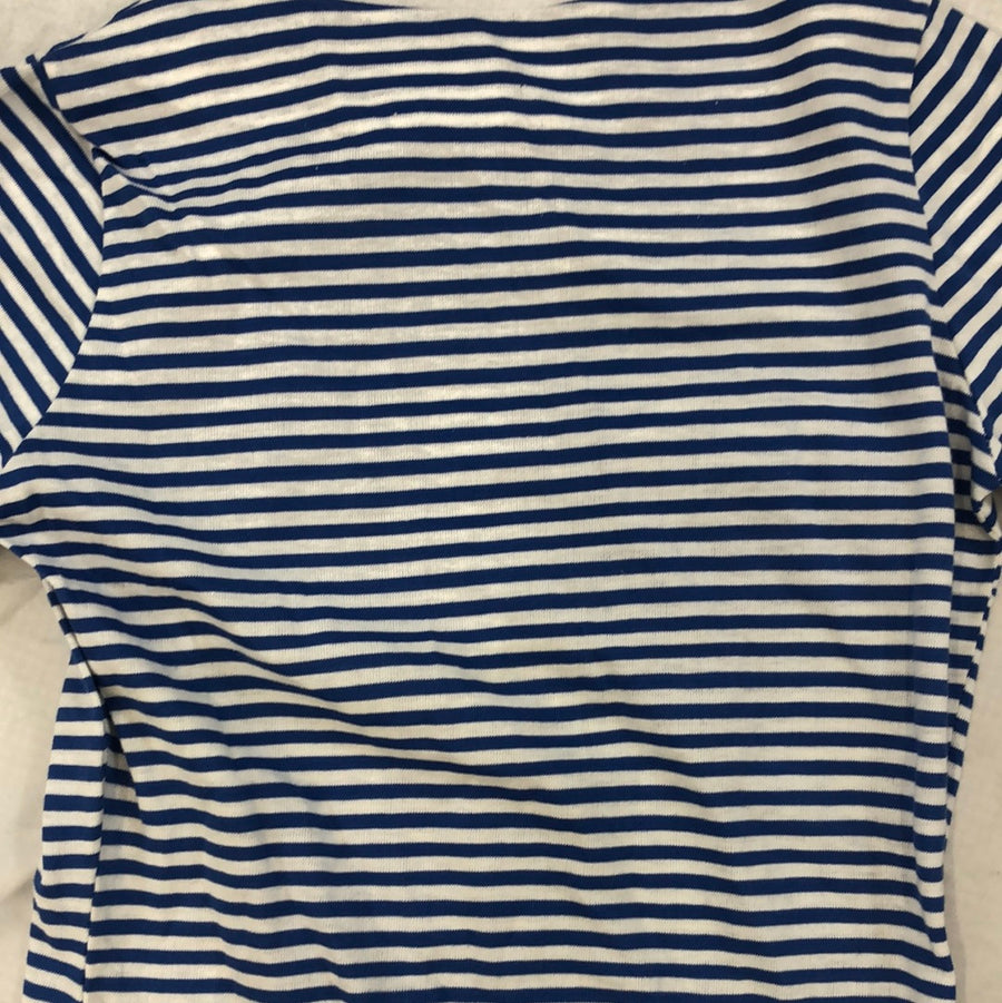 Vintage Blue Striped T Shirt Dress