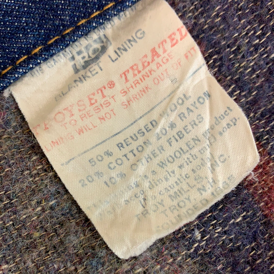 Vintage Levi’s Wool Lined Big E denim jacket