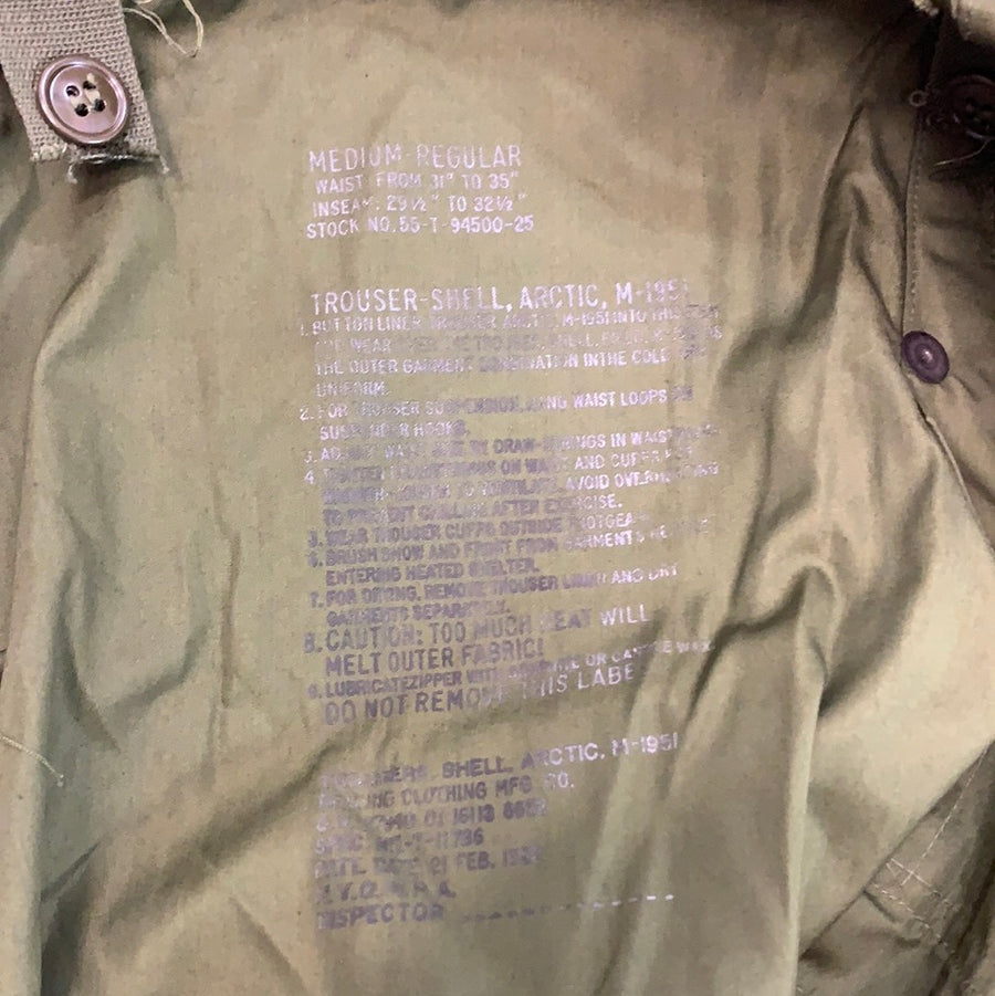 Vintage Green Military Cargo Pants