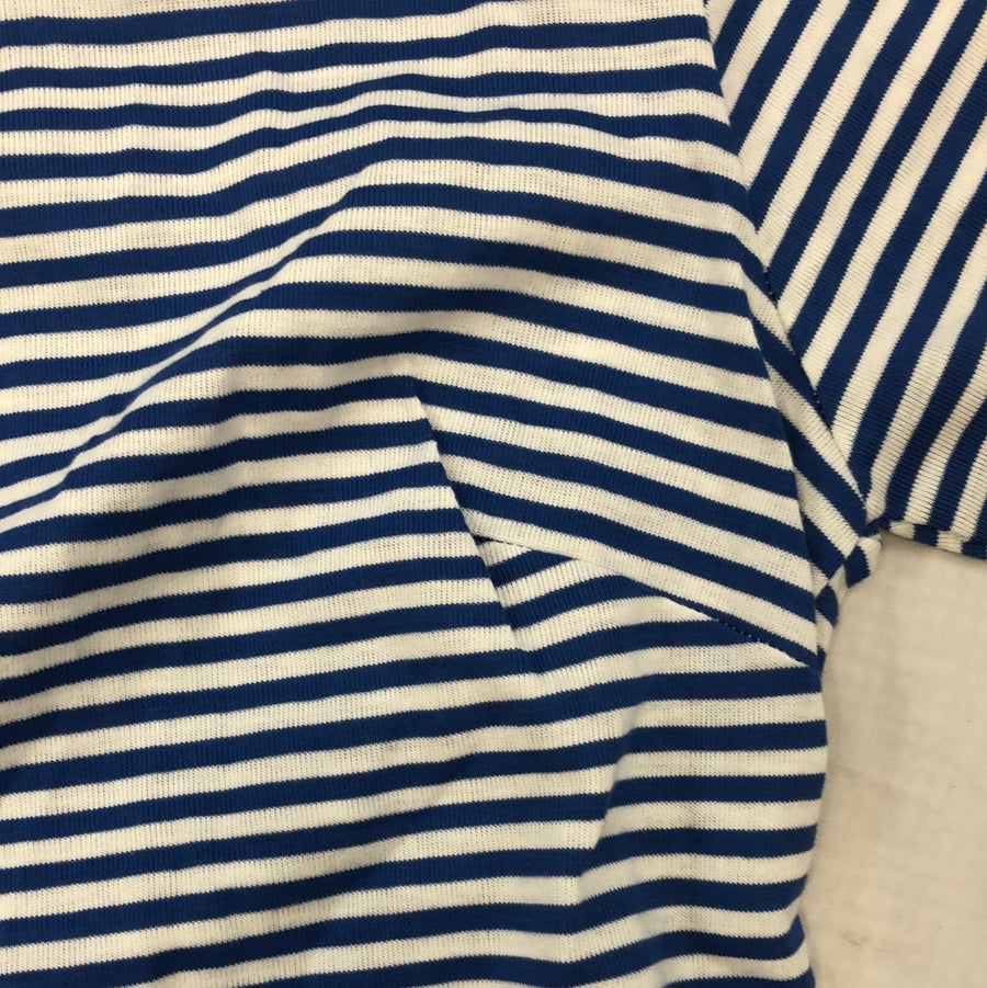 Vintage Blue Striped T Shirt Dress