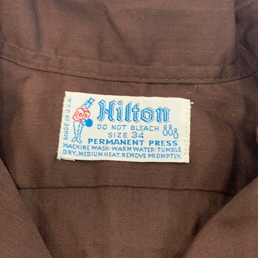 Vintage Hilton bowling button up shirt
