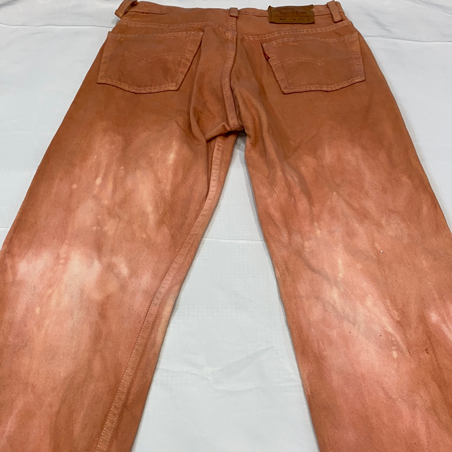 Vintage 1980s 501 Levi’s Dark Orange Denim Jeans  - W30