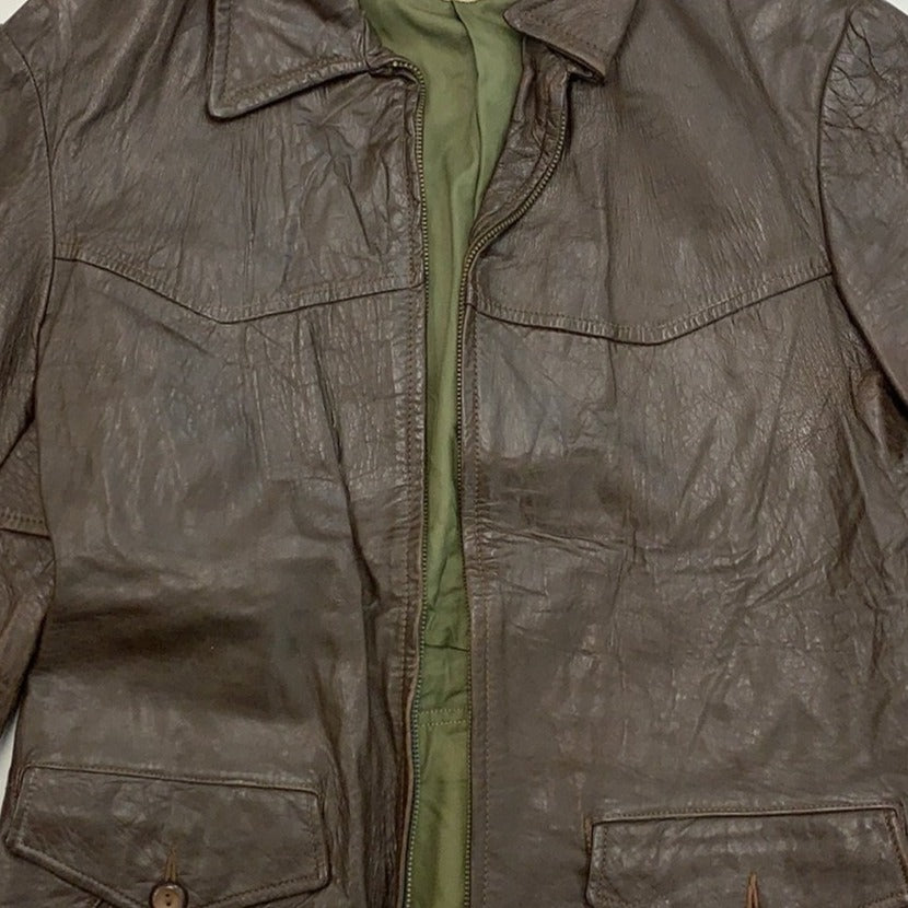 Vintage singer leather clothing co jacket