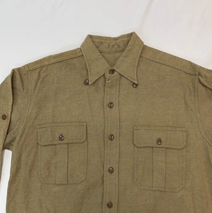 Vintage military button up top