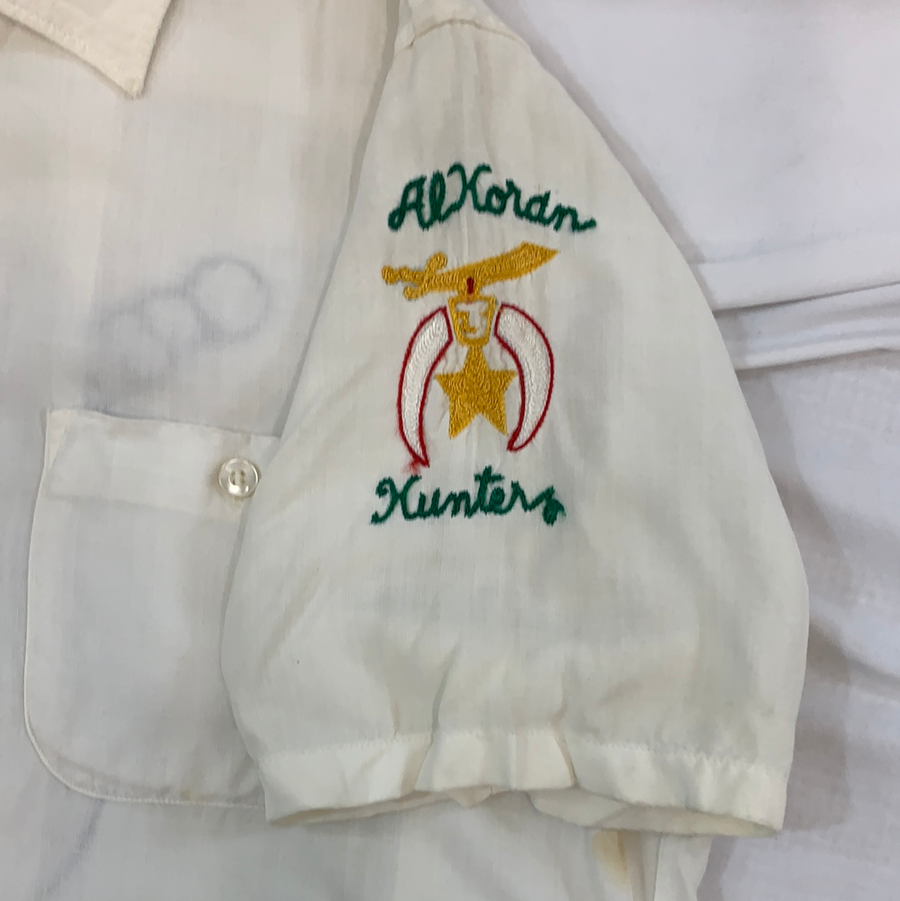 Vintage King Louie White Ten Strike bowling shirt