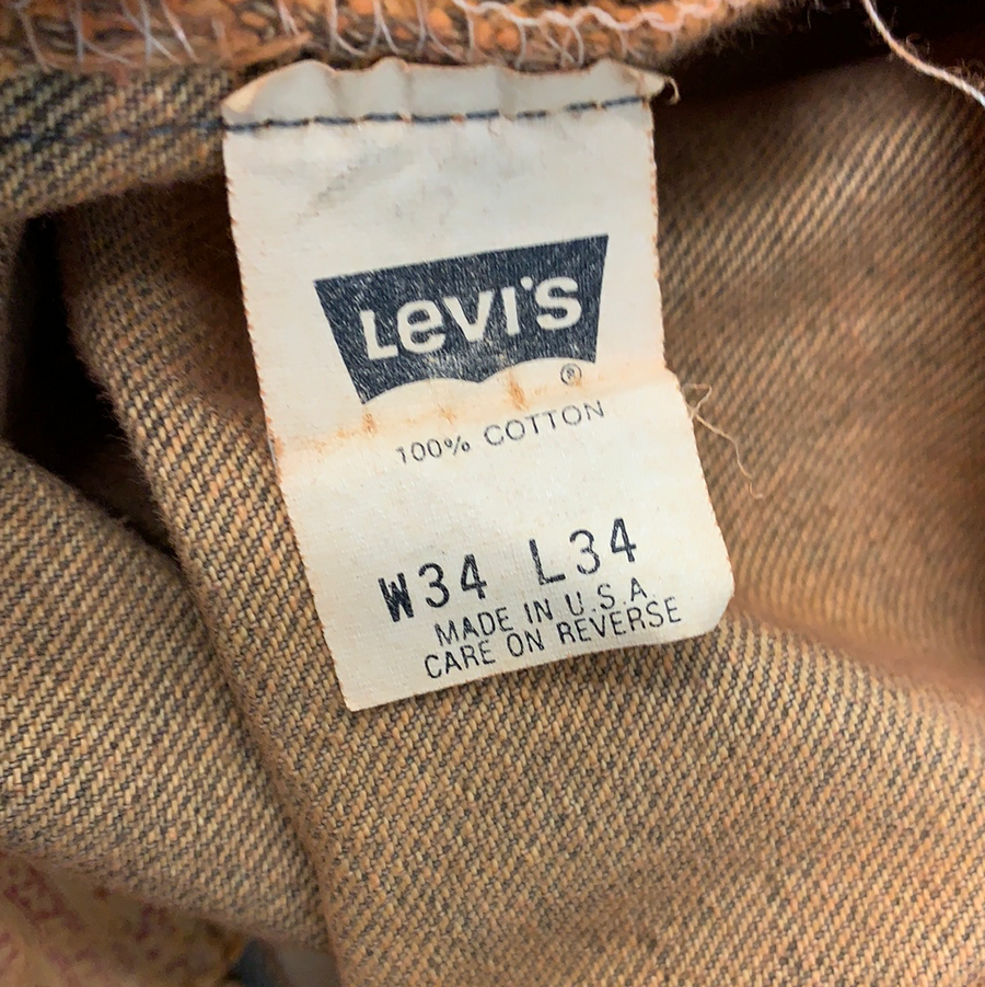 Vintage Levi’s Orange Custom Dyed 501 Jeans - 34in