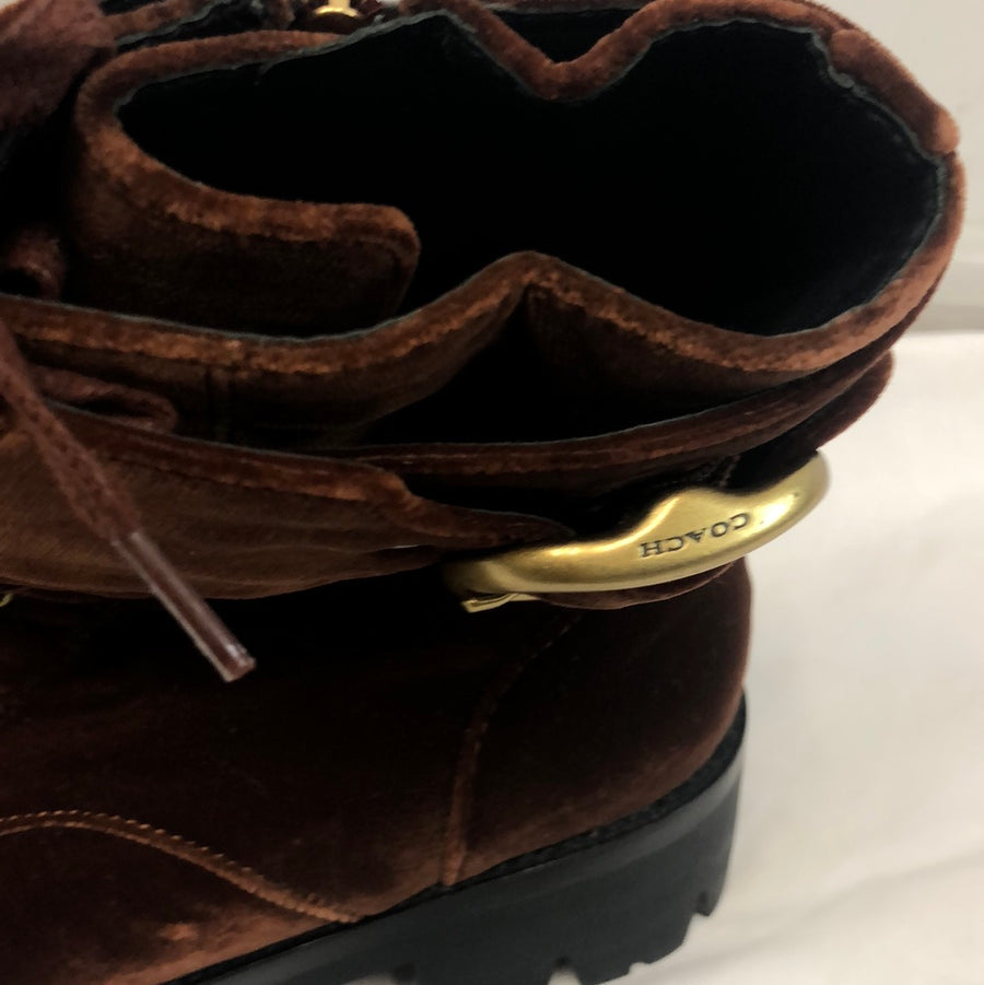 Coach Velvet Brown Boots - 10 US