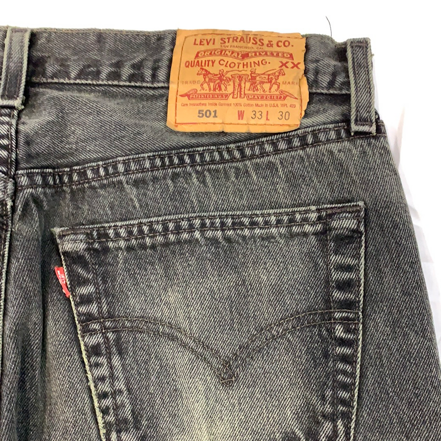 Vintage Levi’s 1980s 501 Black Wash Denim jeans - W33 - The Era NYC