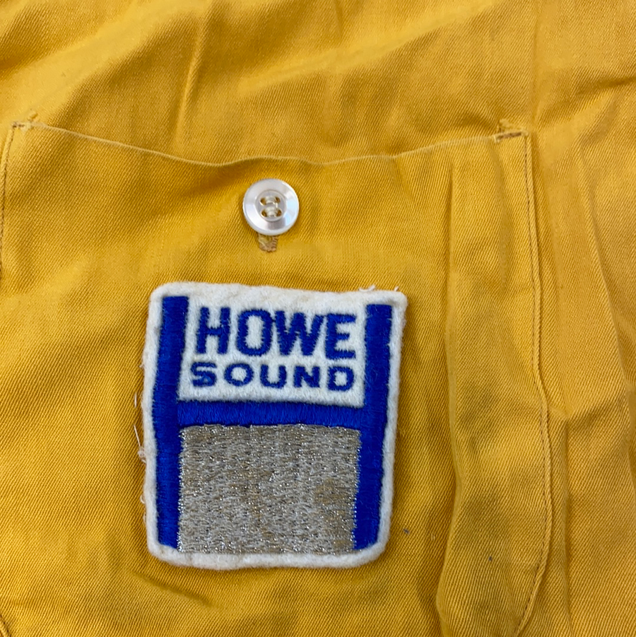 Vintage Mustard Yellow Bowling Button Up 1950s-1960s