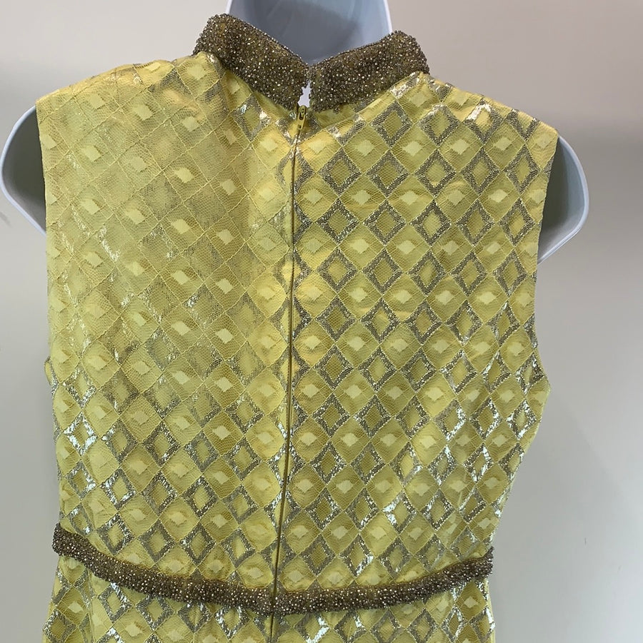 Vintage yellow/silver dress