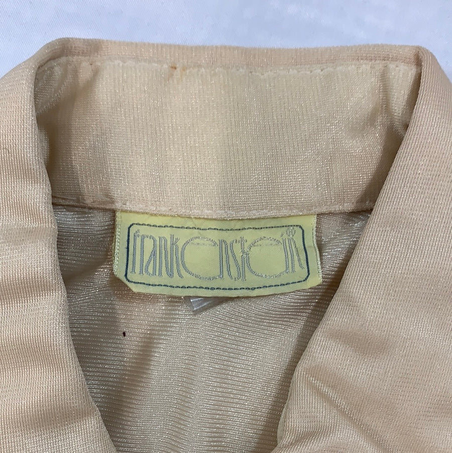 Vintage Frankenstein silk button up long sleeve