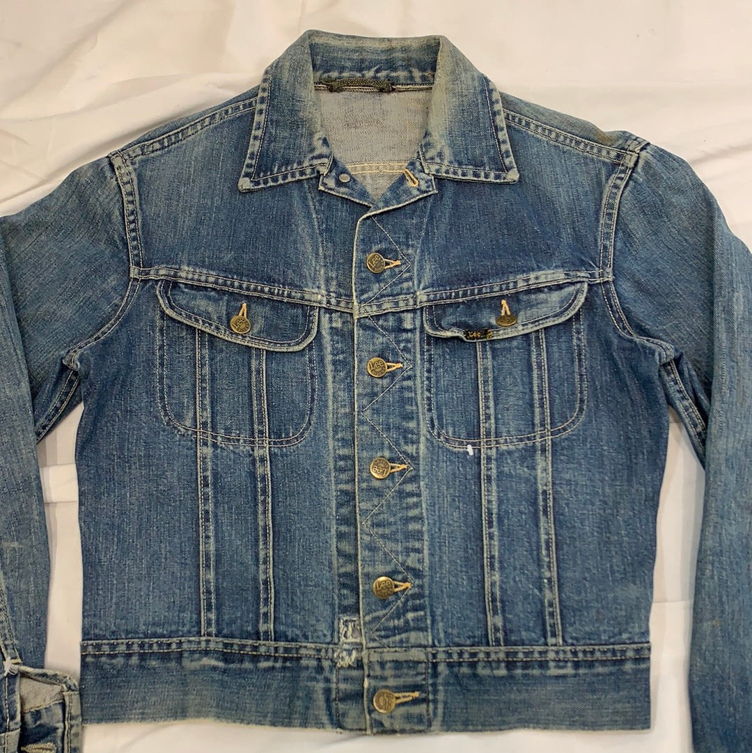 Lee denim jacket, size L, women's cotton blue type Vintage Second Hand