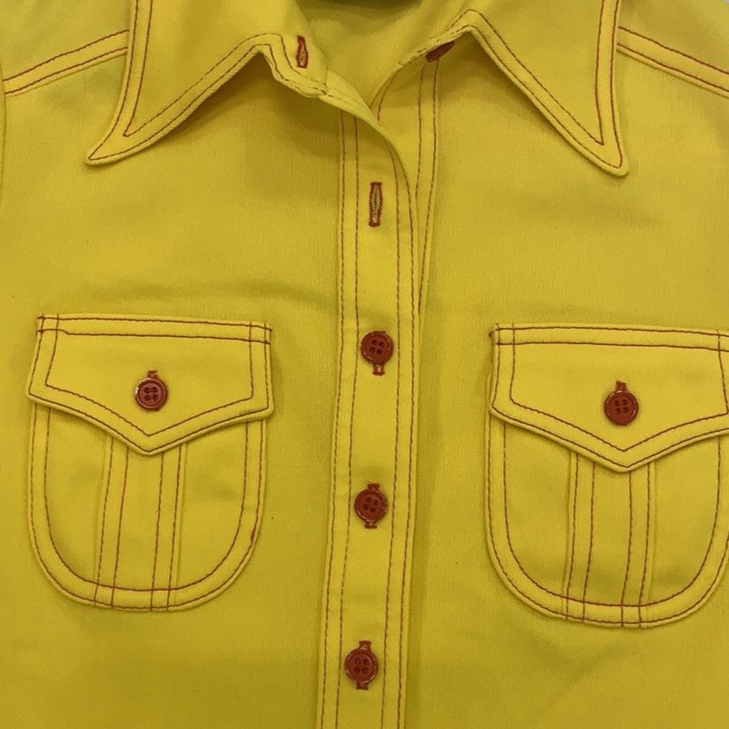 Vintage Act lll button up yellow shirt