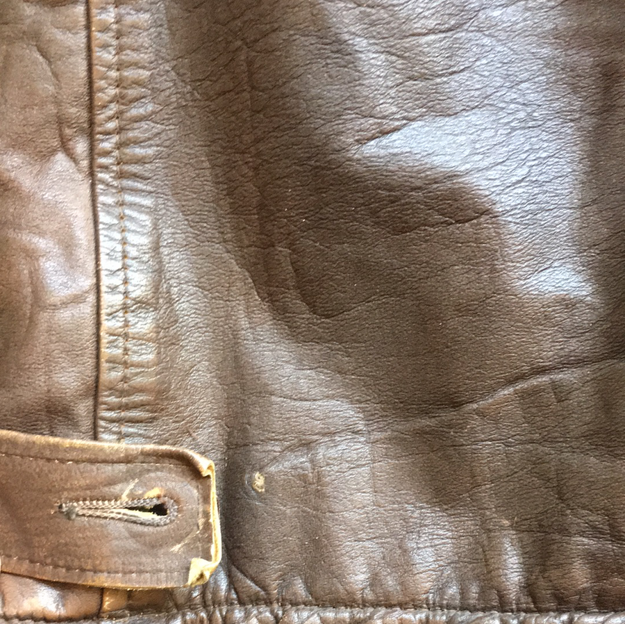 Vintage Brown Leather Jacket w lining - The Era NYC